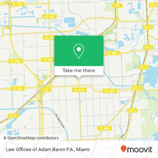 Mapa de Law Offices of Adam Baron P.A.