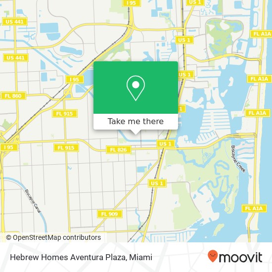 Mapa de Hebrew Homes Aventura Plaza