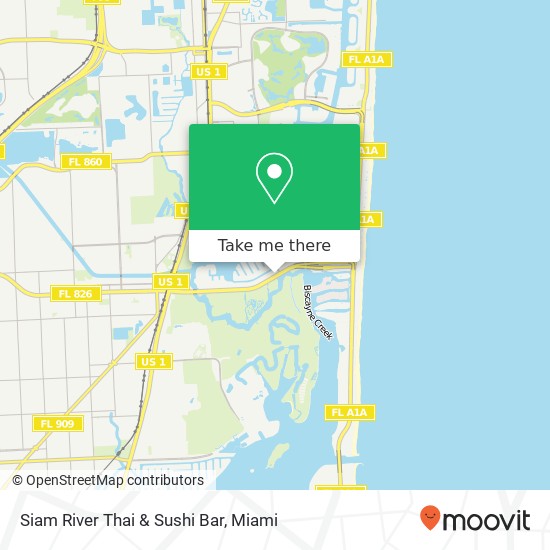 Mapa de Siam River Thai & Sushi Bar