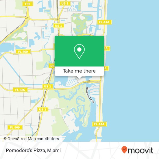 Pomodoro's Pizza map