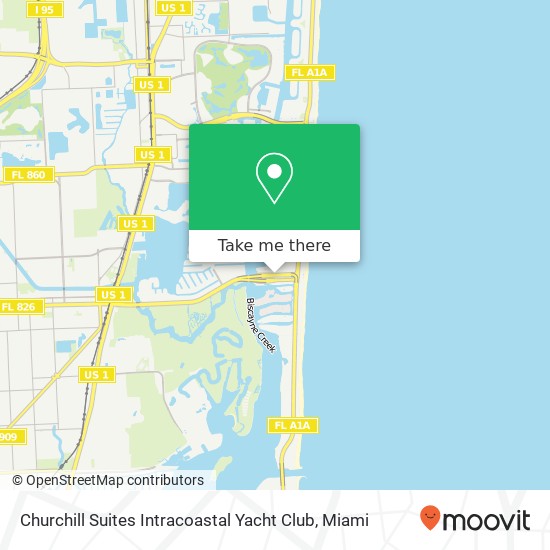 Churchill Suites Intracoastal Yacht Club map