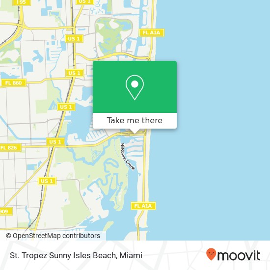 St. Tropez Sunny Isles Beach map