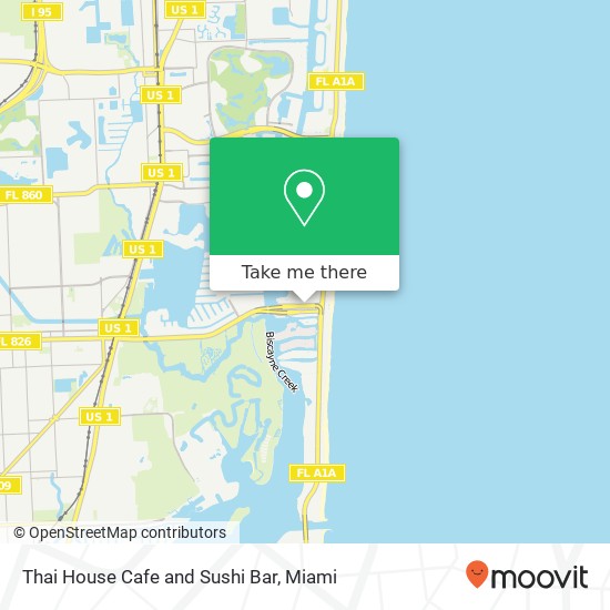 Mapa de Thai House Cafe and Sushi Bar