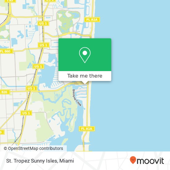 St. Tropez Sunny Isles map