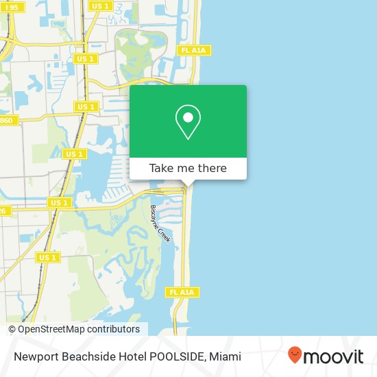 Mapa de Newport Beachside Hotel POOLSIDE