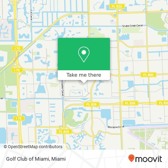 Golf Club of Miami map