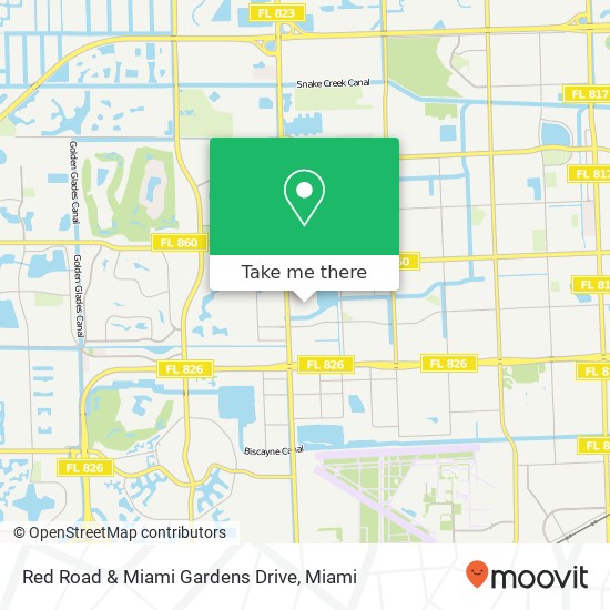 Red Road & Miami Gardens Drive map