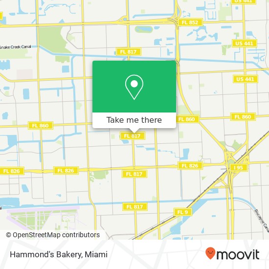 Hammond's Bakery map