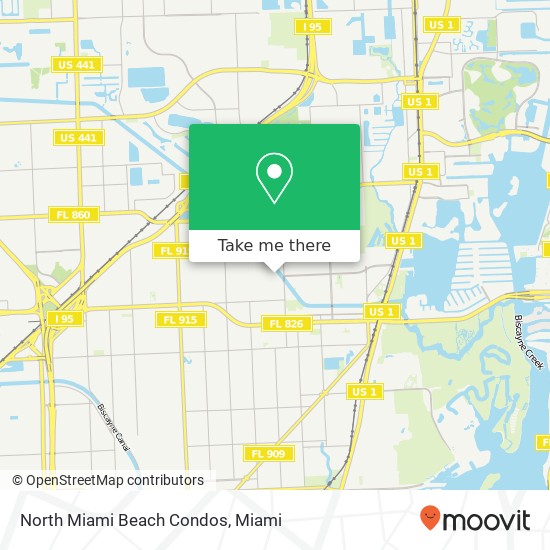 North Miami Beach Condos map