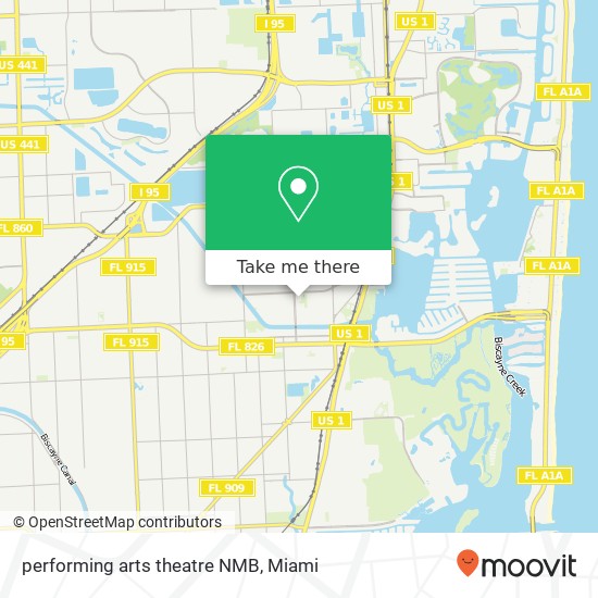 performing arts theatre NMB map
