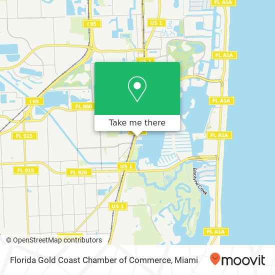 Mapa de Florida Gold Coast Chamber of Commerce