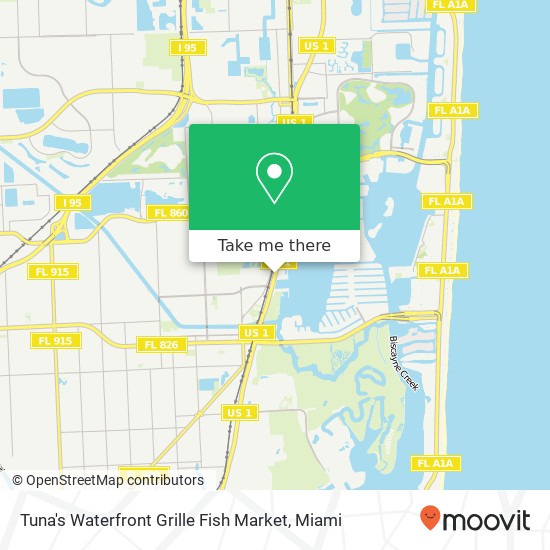 Tuna's Waterfront Grille Fish Market map