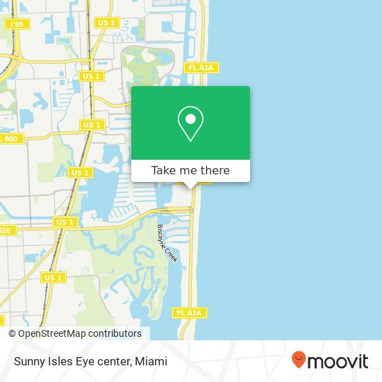 Sunny Isles Eye center map