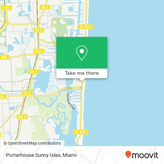 Porterhouse Sunny Isles map