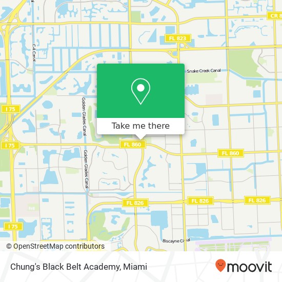 Chung's Black Belt Academy map