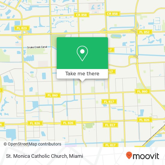 St. Monica Catholic Church map