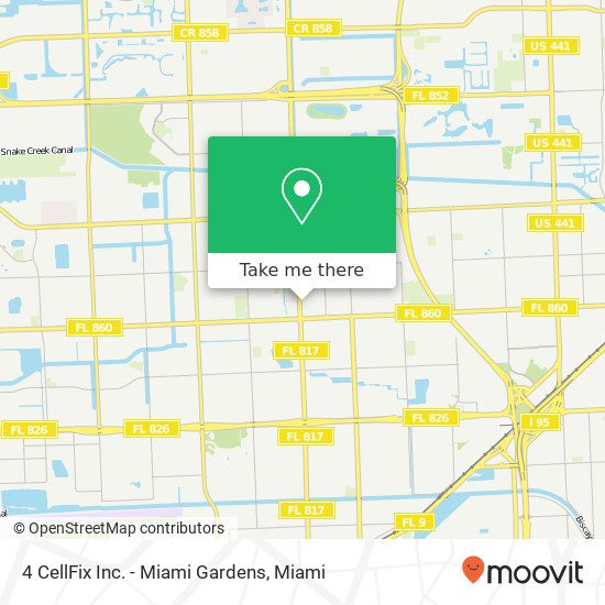 Mapa de 4 CellFix Inc. - Miami Gardens