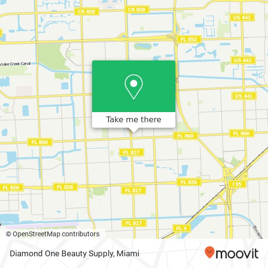 Mapa de Diamond One Beauty Supply