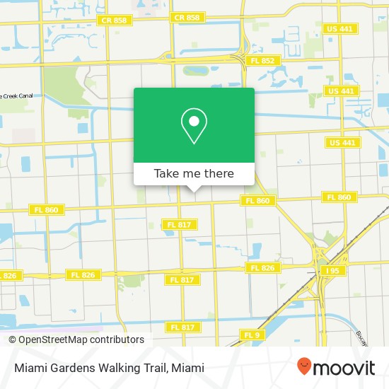 Mapa de Miami Gardens Walking Trail