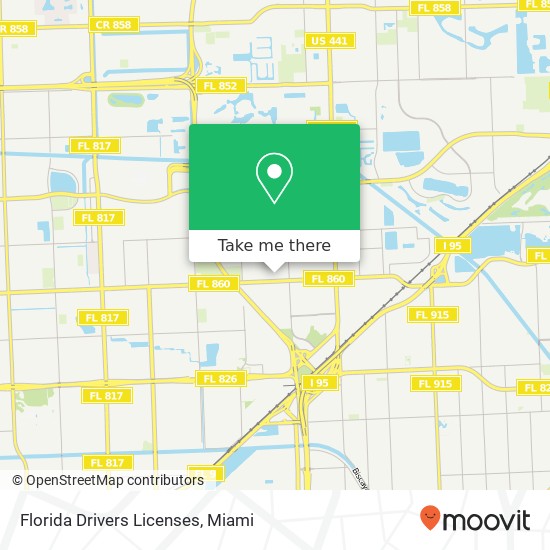 Florida Drivers Licenses map