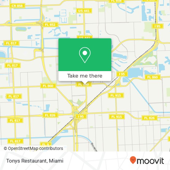 Tonys Restaurant map