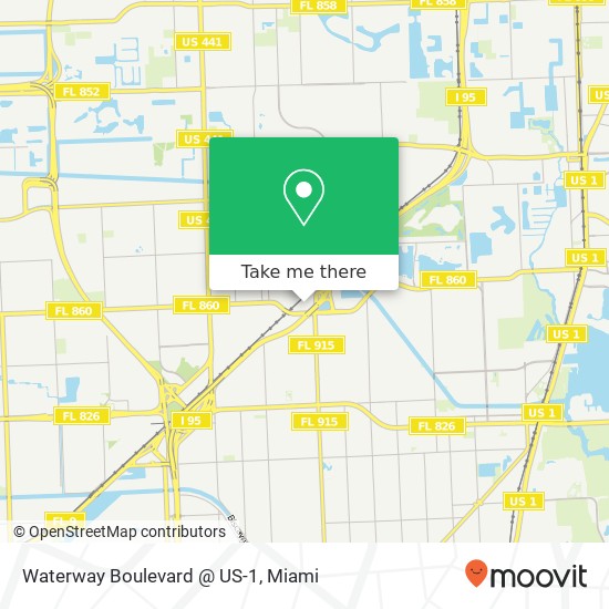 Waterway Boulevard @ US-1 map