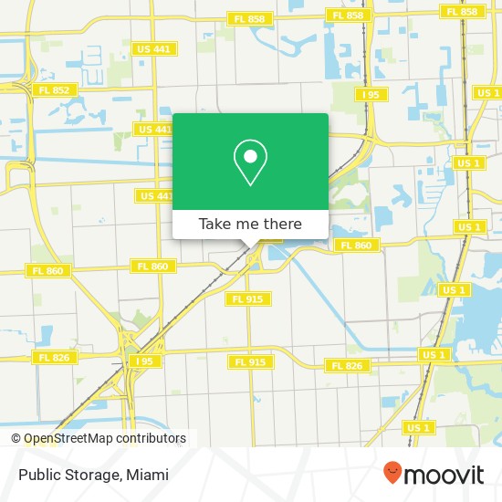 Mapa de Public Storage