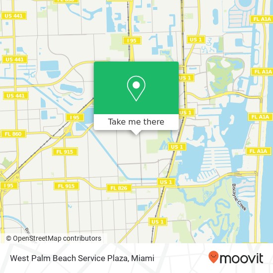 Mapa de West Palm Beach Service Plaza