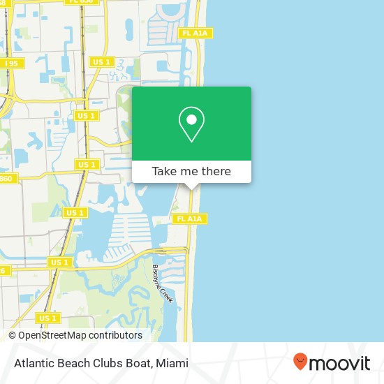 Mapa de Atlantic Beach Clubs Boat