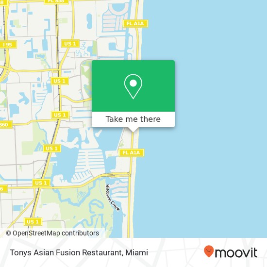 Tonys Asian Fusion Restaurant map