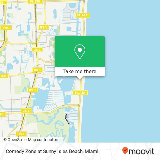 Mapa de Comedy Zone at Sunny Isles Beach