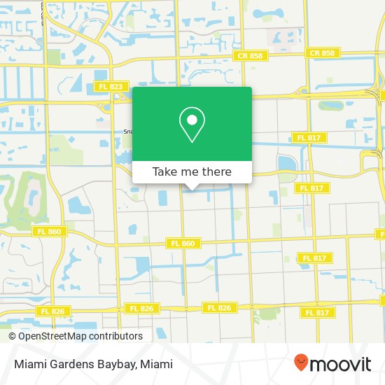 Miami Gardens Baybay map