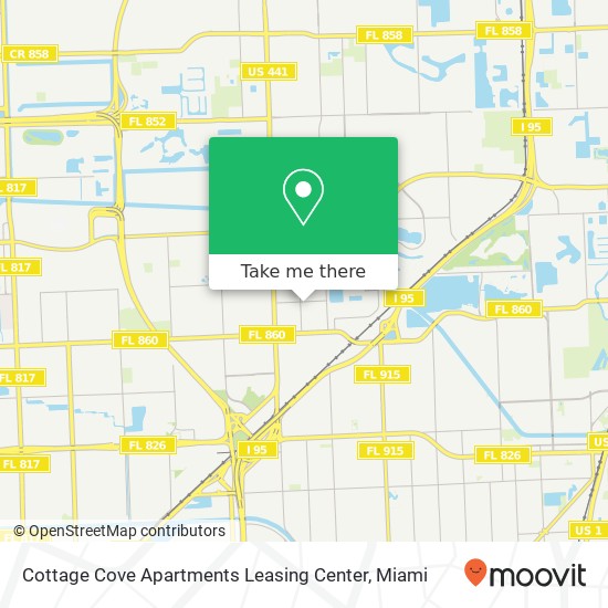 Mapa de Cottage Cove Apartments Leasing Center