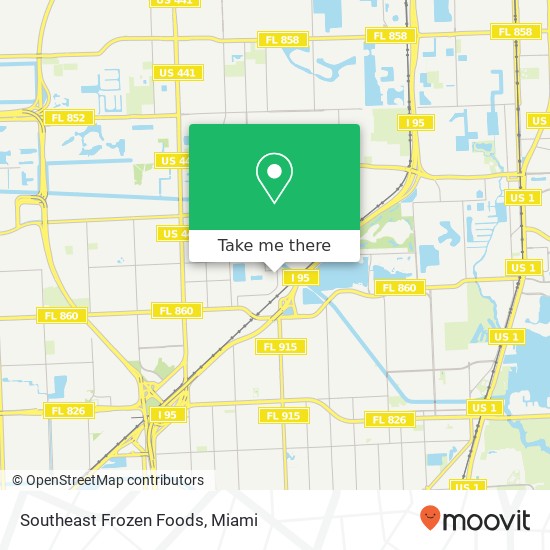Mapa de Southeast Frozen Foods