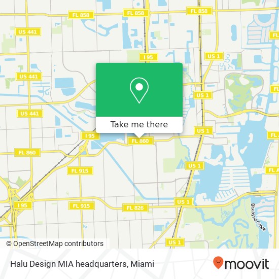 Halu Design MIA headquarters map