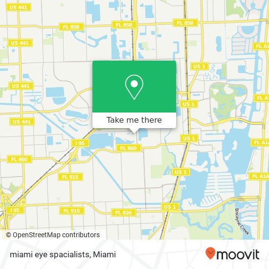 Mapa de miami eye spacialists