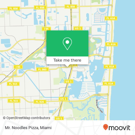 Mr. Noodles Pizza map