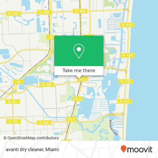 Mapa de avanti dry cleaner