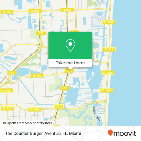 Mapa de The Counter Burger, Aventura FL