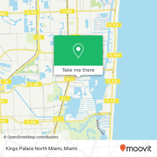 Kings Palace North Miami map