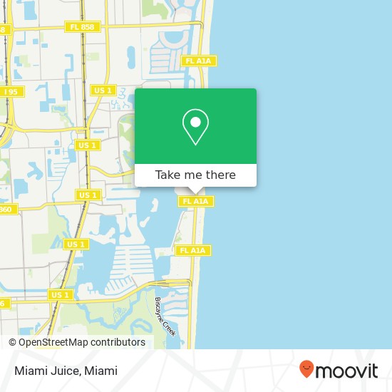 Mapa de Miami Juice