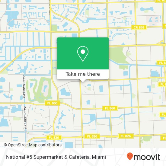 National #5 Supermarket & Cafeteria map