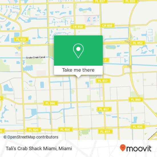 Mapa de Tali's Crab Shack Miami
