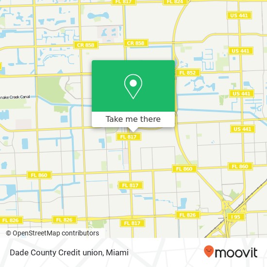 Mapa de Dade County Credit union