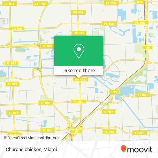 Mapa de Churchs chicken