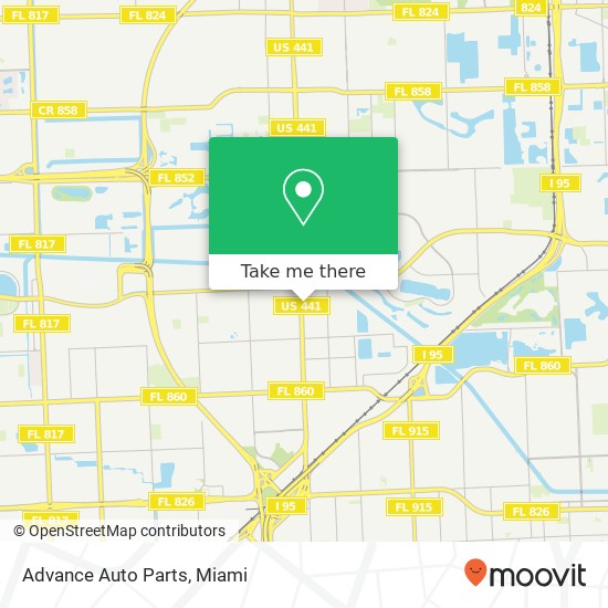 Mapa de Advance Auto Parts