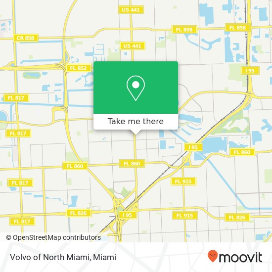 Volvo of North Miami map