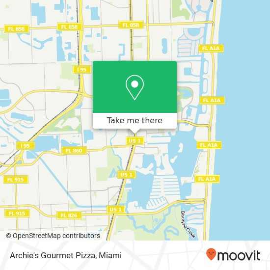 Mapa de Archie's Gourmet Pizza