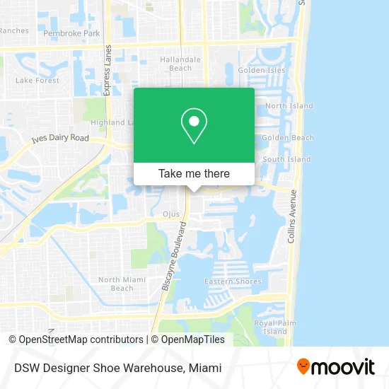 DSW Designer Shoe Warehouse map