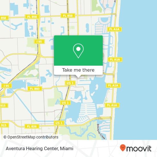 Aventura Hearing Center map